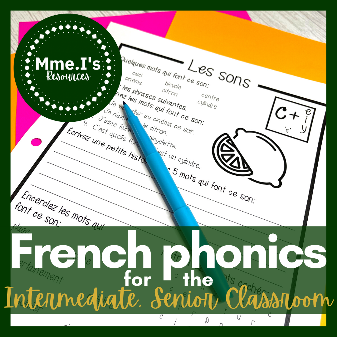 French Phonics Les sons Year Long Worksheets