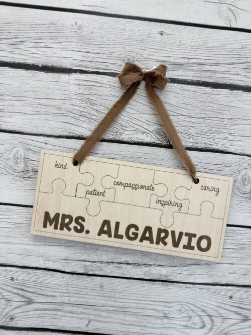 Wooden Name Plaque Image