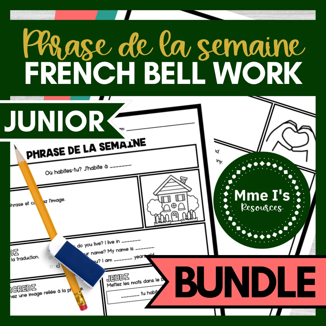 Phrase de la semaine junior full-year bell-work resource cover